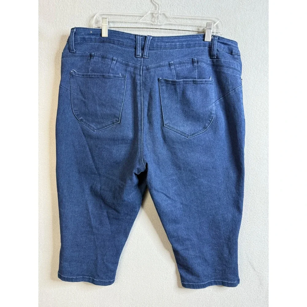Hybrid & Company Capri Women's 16‎ Denim Pants Stretchy